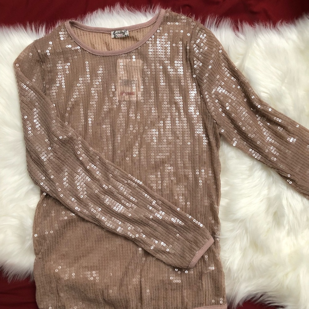 Free People Sequined blouse